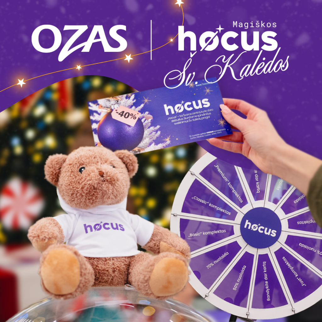 „HOCUS“ Kalėdų magijos šventė persikelia į PC „Ozas“ – pramogos ir prizai visą dieną